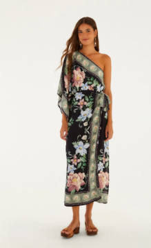 VESTIDO LONGO OMBRO SO ESTAMPADO FLOR DE OUTONO FARM REF 36663