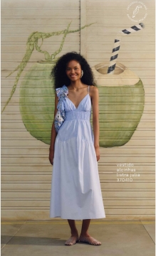 VESTIDO ALCINHAS LISTRA JULIA FARM REF 370410