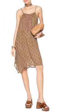 VESTIDO CURTO PONTAS ESTAMPA LÍRIO- MARIA FILÓ REF 1525956