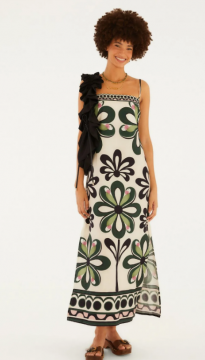 VESTIDO CROPPED ALÇA ESTAMPADO FLORARA FARM REF 368217