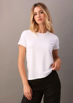 CAMISETA FEMININA SLIM ESTAMPA MINI CALVIN KLEIN JEANS REF CKJF100