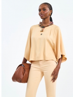 CAMISETA COM MANGAS AMPLAS E PREGAS COLCCI REF 340107120