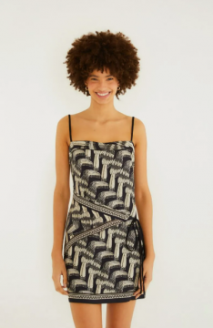 VESTIDO CURTO ESTAMPADO TUCANARIO FARM  REF 357943