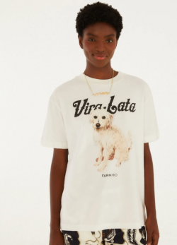 T-SHIRT MEDIA VIRA LATA FIAPO DE MANGA FARM REF 358764