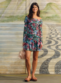 VESTIDO CURTO TULE ESTAMPADO FLORABELA FARM REF 368691
