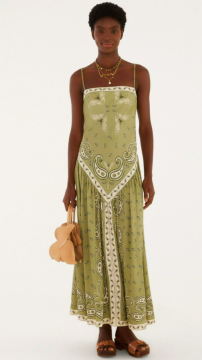 VESTIDO LONGO BANDANAS JARDIM FARM REF 366472