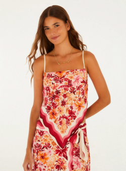 REGATA PONTA ESTAMPADA LENÇO FLORALINE FARM REF 370659