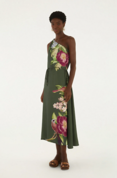 VESTIDO LONGO OMBRO SÓ FLOR DE PÁSSARO FARM REF 366443