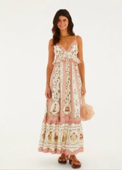 VESTIDO LONGO ESTAMPADO DOCE ENCANTO FARM REF 369301