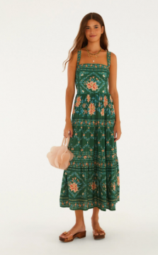 VESTIDO CROPPED ESTAMPADO JARDIM DE AZALEIA FARM REF 370671