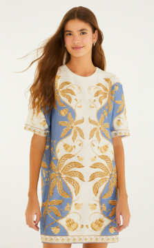 VESTIDO T-SHIRT BASICO OURINHO TROPICAL FARM REF 356961