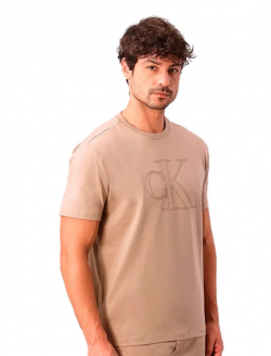 CAMISETA CALVIN KLEIN LOGO MALHA REF RIC206
