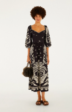 VESTIDO MANGAS COQUEIRO SERENO FARM REF 368588