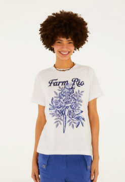 SHIRT FIT ARARA EM FLORES FARM REF 369914