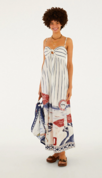 VESTIDO CROPPED ALCINHA ESTAMPADO POSTO 6 REF 366644