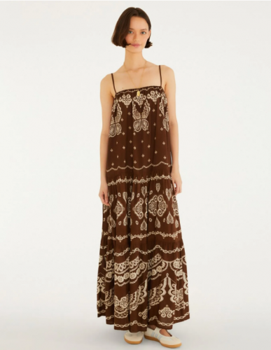 VESTIDO LONGO ALCINHAS NICOLE FARM REF 360744