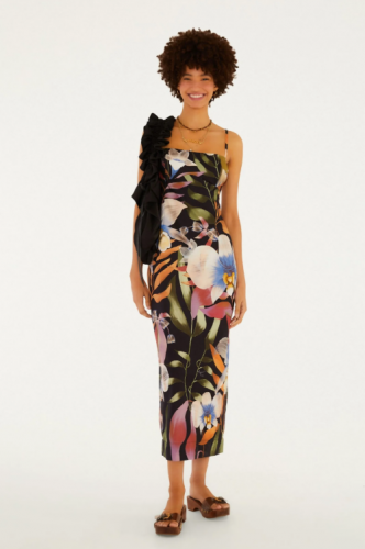 VESTIDO ESTAMPADO LENÇO DE FLOR FARM REF 367901