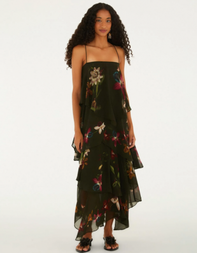 VESTIDO LONGO ESTAMPADO MAXI ORQUIDEAS FARM REF 361945