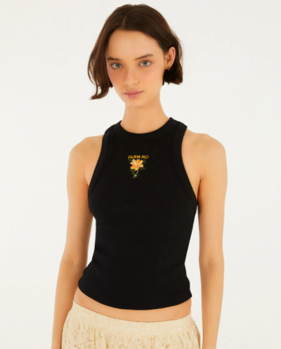 REGATA BORDADA FLOR DE BANANA FARM REF 369222