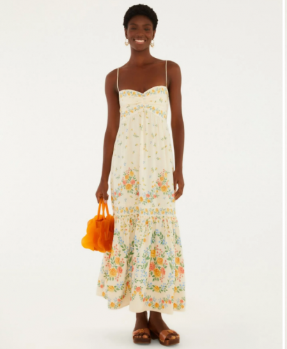 VESTIDO LONGO ALCINHA ESTAMPADO AURORA FARM REF 370718