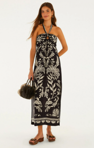VESTIDO LONGO ESTAMPADO COQUEIRO SERENO FARM REF 366656
