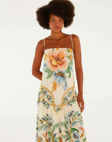 VESTIDO CROPPED ESTAMPADO JARDIM REAL REF 370710