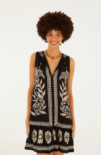 VESTIDO CURTO ESTAMPADO COQUEIRO SERENO FARM REF 368589