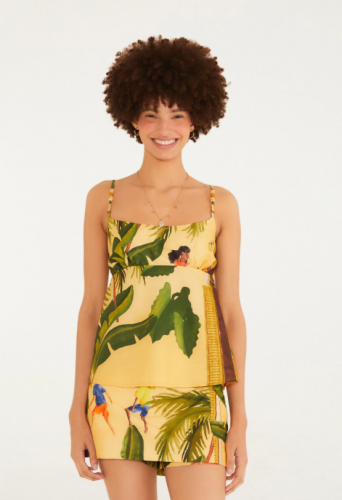 BLUSA ESTAMPADA CAFE DA TARDE FARM REF 373000