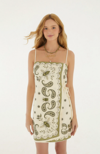 VESTIDO CURTO BANDANAS JARDIM FARM REF 366473