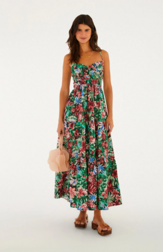 VESTIDO MIDI ESTAMPADO FLORABELA REF 367306