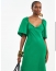 VESTIDO MIDI COM TORÇÃO E MANGAS CURTAS COLCCI REF 440115511