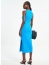 VESTIDO MIDI CANELADO COM FENDA COLCCI