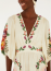 VESTIDO LONGO MANGA ESTAMPADO TAPETE DE FLOR FARM REF 366671