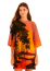 VESTIDO T-SHIRT BIG MIRANTE LARANJA FARM REF 356972